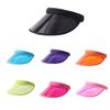New Plastic PVC Empty Top Hat Adult Fashion Candy Color Topless Sun Hat Sun Protection Empty Top Baseball Cap