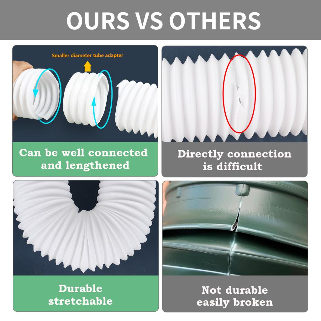 Rain Gutter Downspout Extension Extender Diverter Retractable 47-150cm for Rainwater