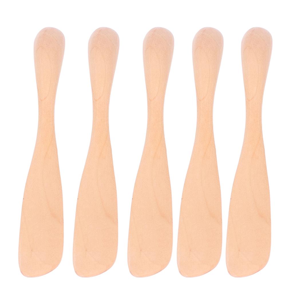 5PCS Wooden Butter Knife Jam Cheese Spreader Tableware for Japanese Style for Bread Facial