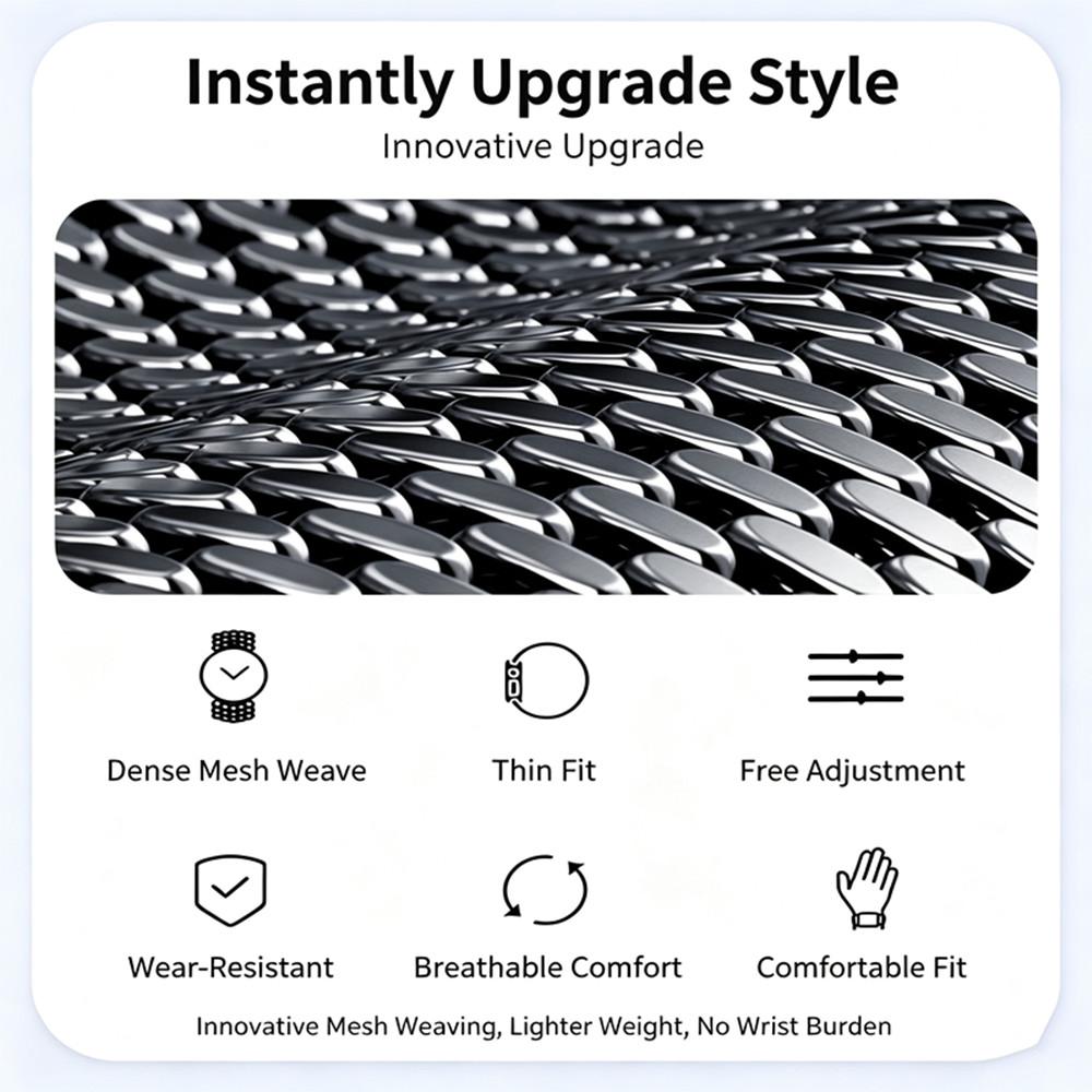 Luxury Magnetic Mesh Stainless Steel Band for Huawei Watch GT5 Pro 46mm Seamless Quick Release Replacement Strap