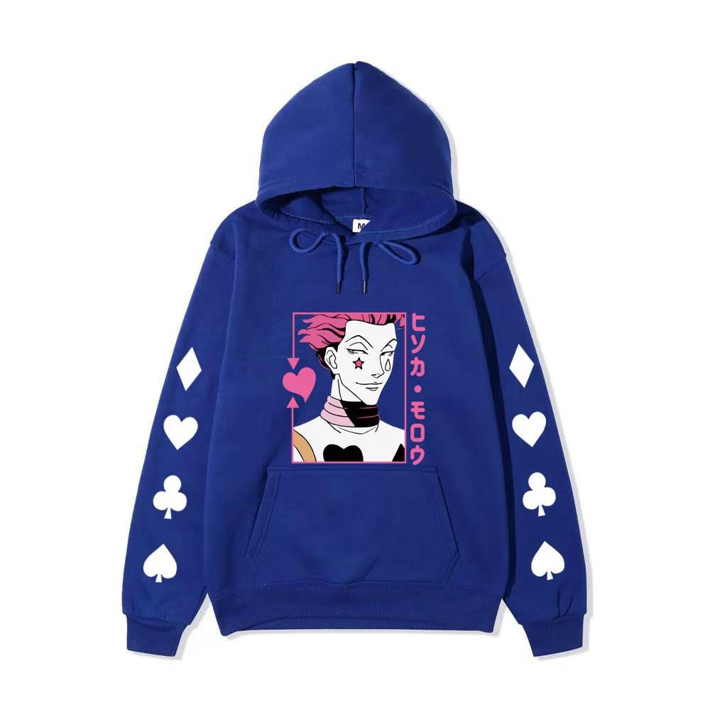 HUNTER X HUNTER Hisoka Print Fashion Sweatshirt Hip Hop Casual Unisex Autumn Winter Fleece Streetwear Tops