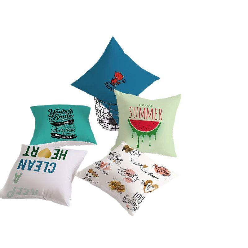 Modern Simple Pillow Letter Watercolor Print Pillow Cushion Cover Home Supplies