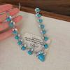 European and American jewelry retro personality necklace with turquoise bohemian necklace accessories collarbone chain jewelry