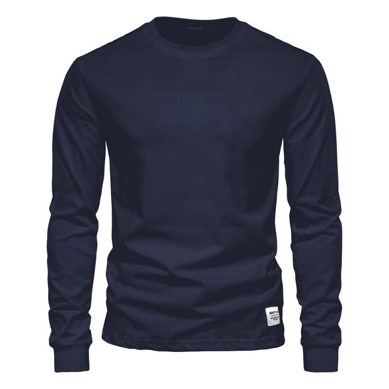 Men’s Euro Fit Solid Long Sleeve Cotton T-Shirt