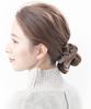 VINGTAINE Simple Faux Hair Scrunchie, Velvet, Piping, Leather, Accessories, Gift, HS-186-MOC