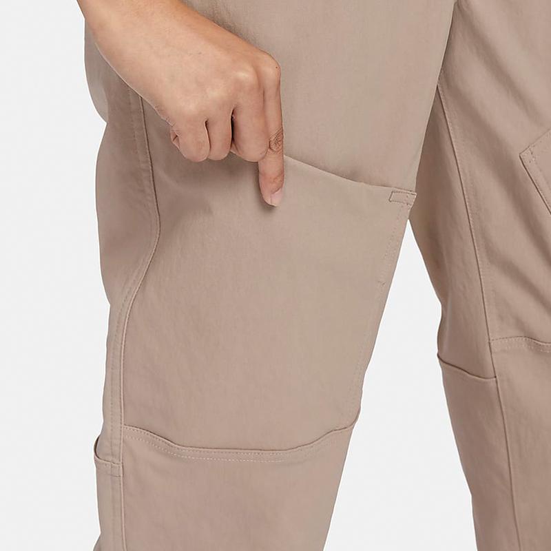 Nike ACG Series Solid Color Mid Waist Drawstring Straight Leg Knit Sports Pants Women Pants Khaki Mountain-White FD5213-247