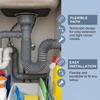 Odor-Proof Kitchen Sink Drain Pipe PVC Universal Sink Drain Tube Leak-Proof Anti Scalding Bowl Sink Water Hose Home Plumbing
