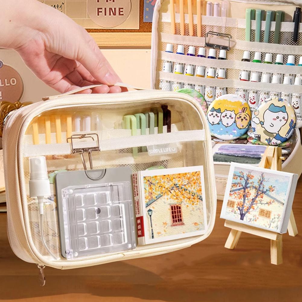 Drawing Kit Solid Watercolor Set with Watercolor Paint Brushes Walnut Wood Painting Tool with Sketch Book for Drawing Painting