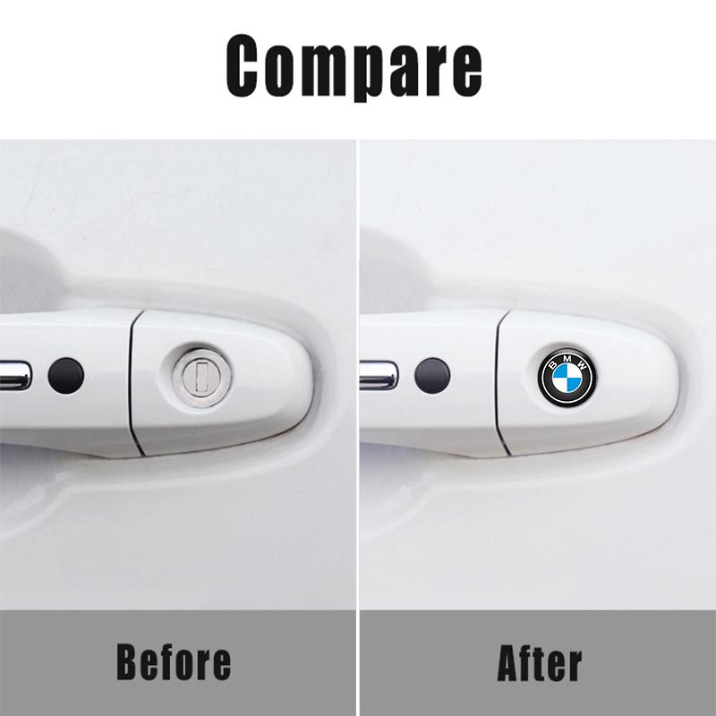 4pcs For BMW X1 X2 X3 X5 X4 X6 X7 G30 G20 G32 G11 G12 F40 F30 F20 F10 F34 Car Door Lock Keyhole Stickers Anti-blocking Decals