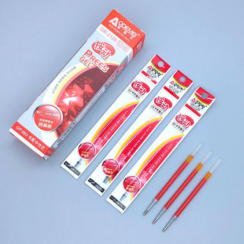 0.5mm Bullet Tip Pen Refill, Large Capacity, for Students & Office, Black & Red Box of 20 Bullet Tip