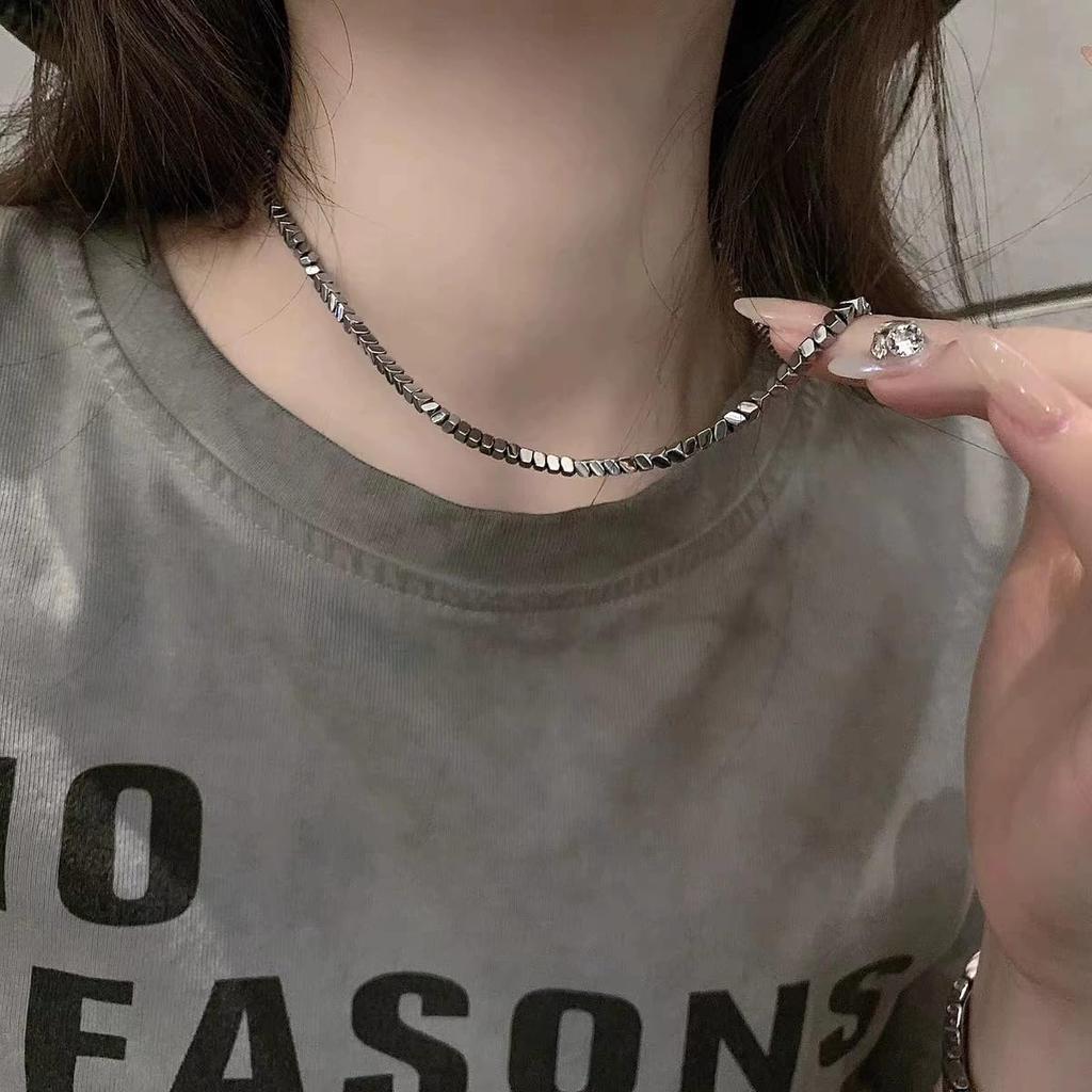 Halskette für Halskette gebrochen Silber Edelstahl für Männer und Metallallergie empfindlich wasserabweisend [Mesaro] Männer, Kette, Herren-, Damen-, Unisex,