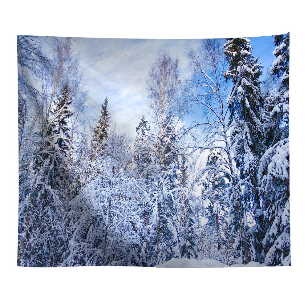 Рождественский гобелен со снежной сценой — фото 10