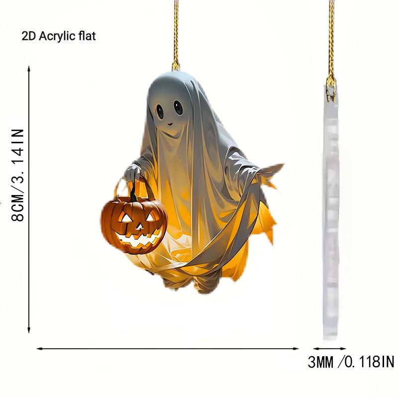 

Двусторонний HD акриловый фонарь-тыква-призрак, подвеска для автомобиля и украшение для рождественской елки Small 5CM (limited, random dispatch)