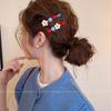 Ingwer Zucker Weißdornblüte Haarspange - Seitenclip für Damen mit süßer Einzelzopf-Frisuren-Accessoire zur Haardekoration