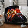 Street Game Characters Flannel Blanket, Soft Polyester, Modern Design, All-Season for Camping, Travel, Gifts for Holidays or Birthdays