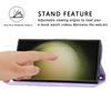 For Samsung Galaxy S25 Ultra Case Imprinted Line Leather Phone Cover with Handy Strap
