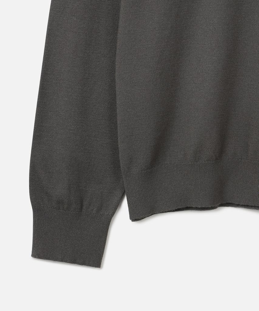 247SERIES Fine Ribbed V-Neck 12Gg Knit Khaki