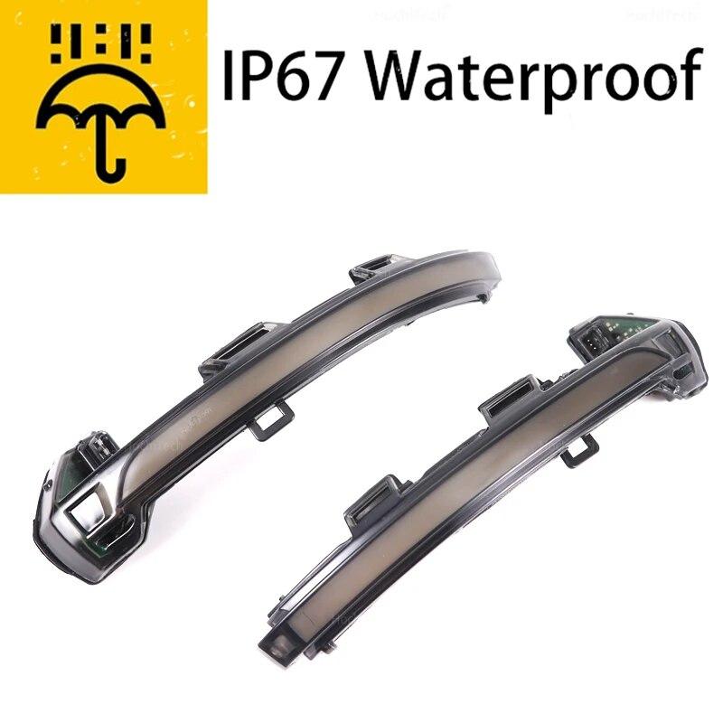 For VW Passat B8 Arteon 2015 2016 2017 2018  2Pcs Car Dynamic LED Turn Signal Light Rearview Mirror Blinker Indicator