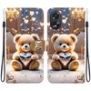Handgjort flipfodral i PU-läder för Oppo A38/Oppo A18, halkfritt stötsäkert skydd med handledsrem och hjärt-/ros-/kattdesign