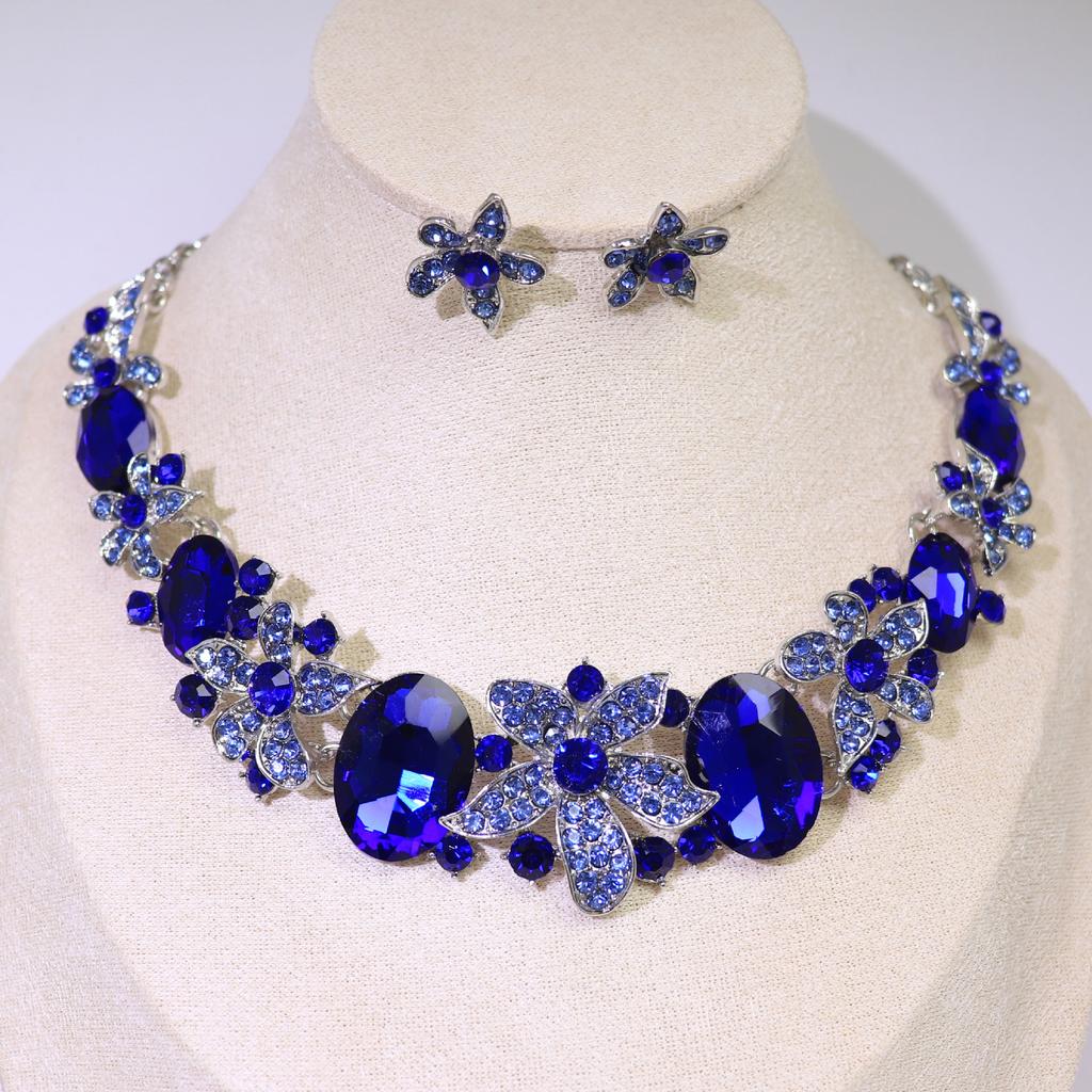 Produkt Sada náušnic Řetízek 2dílná křišťálová skleněná slitina Příslušenství k šatům Dámský náhrdelník