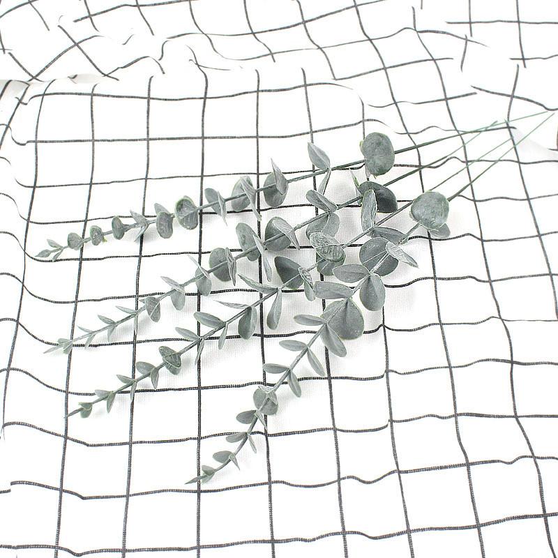 Faux Eucalyptus Citriodora Green Leaf Plant Flower Arrangement For Living Room Decor