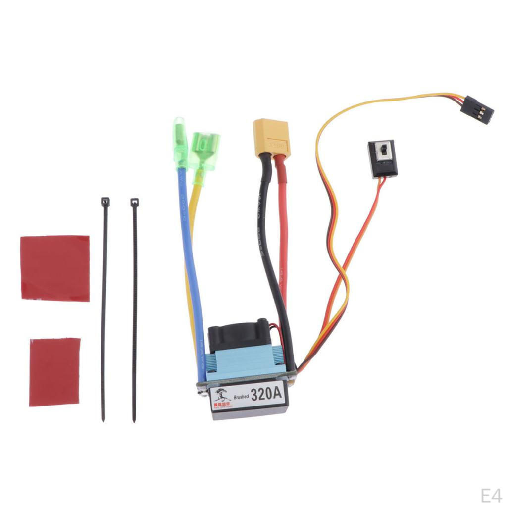 1:10 Remote Control Model Car Waterproof 320A Brushed ESC with 5V/3A BEC