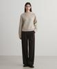 SUARE WOMEN Wool Double-Pleated Semi-Wide Slacks Brown
