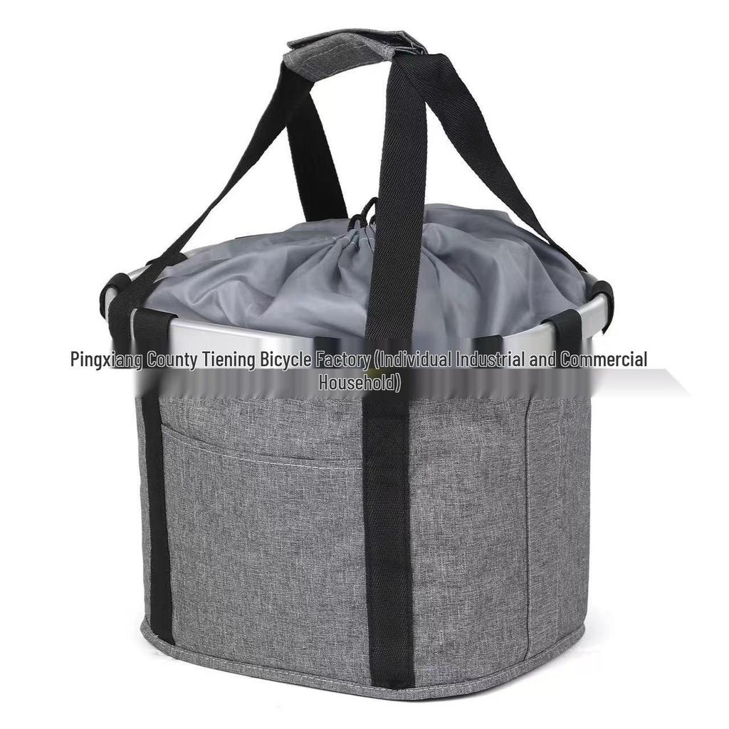 Aluminum Alloy Folding Bike Basket - Front Bag for Mountain Bikes