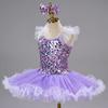 Fashion Sequin Kids Ballet Dress Modern with Headwear Ballet Tutu Party Dress Puffy Princess Dress Children