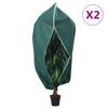 Vidaxl Protective Plant Covers, Zipper, 2 Pcs, 70 G/M² 1.55X1.55 M
