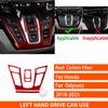 For Honda Odyssey 2018-2025 Real Carbon Fiber Sticker Central Transmission Control Panel Car Accessories Interior Decorative