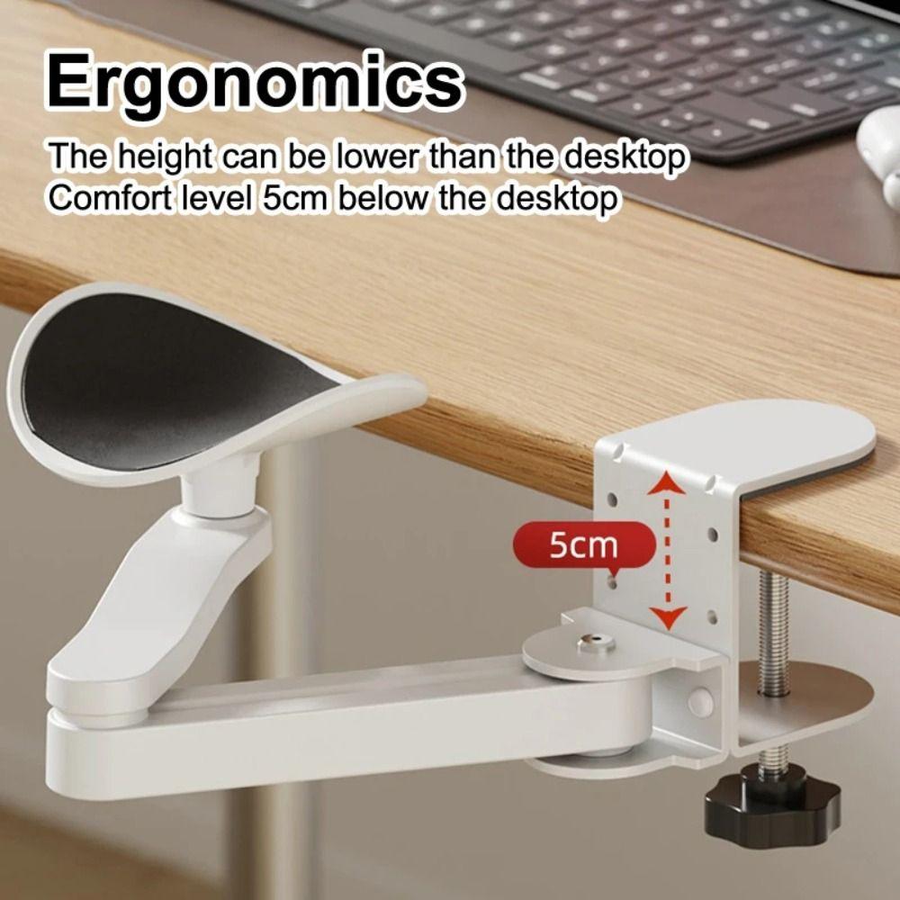 360° Rotation Desk Wrist Support Adjustable Height Armrest Bracket Ergonomic Arm Rest Home Office