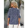 Women's New Summer Loose Printed Short-sleeved Round Neck Chiffon Shirt for Women