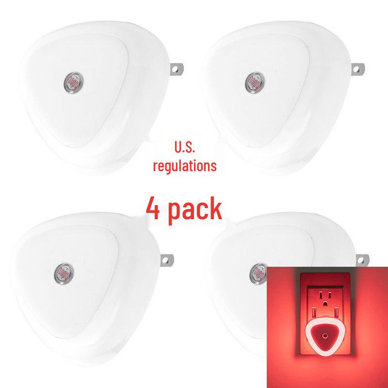 Triangle US Plug Smart LED Night Light - Energy-Saving Induction (1, 2, 4, or 6 Pack)