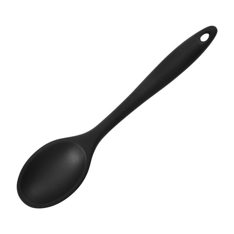2Pcs Silicone Scoop Long Handle Soup Scoop Salad Mixing Spoon Heatresistant Cooking Spoon Nonstick Tablespoon Cooking Utensils