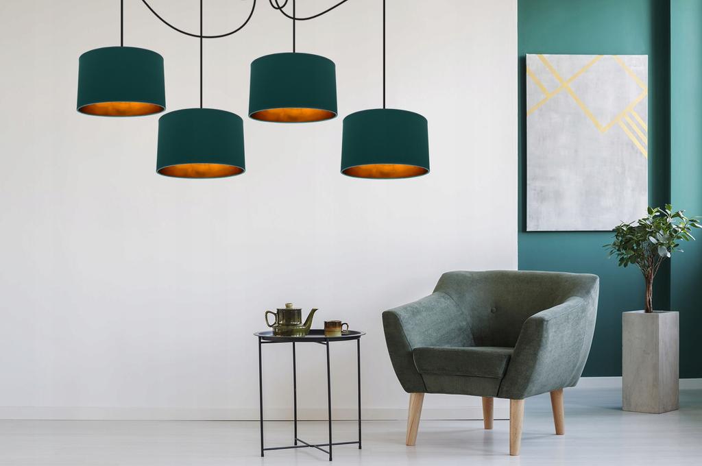 Spider Hanging Lamp Chandelier Golden Center Led