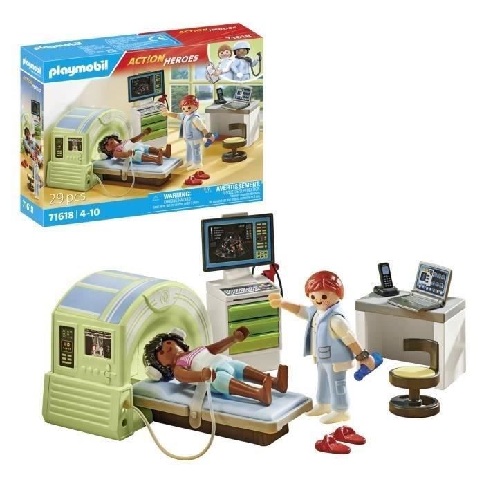 Playmobil 71618 Scanner médical avec patiente, City Life, L'Hôpital, 29 pièces, Dès 4 ans