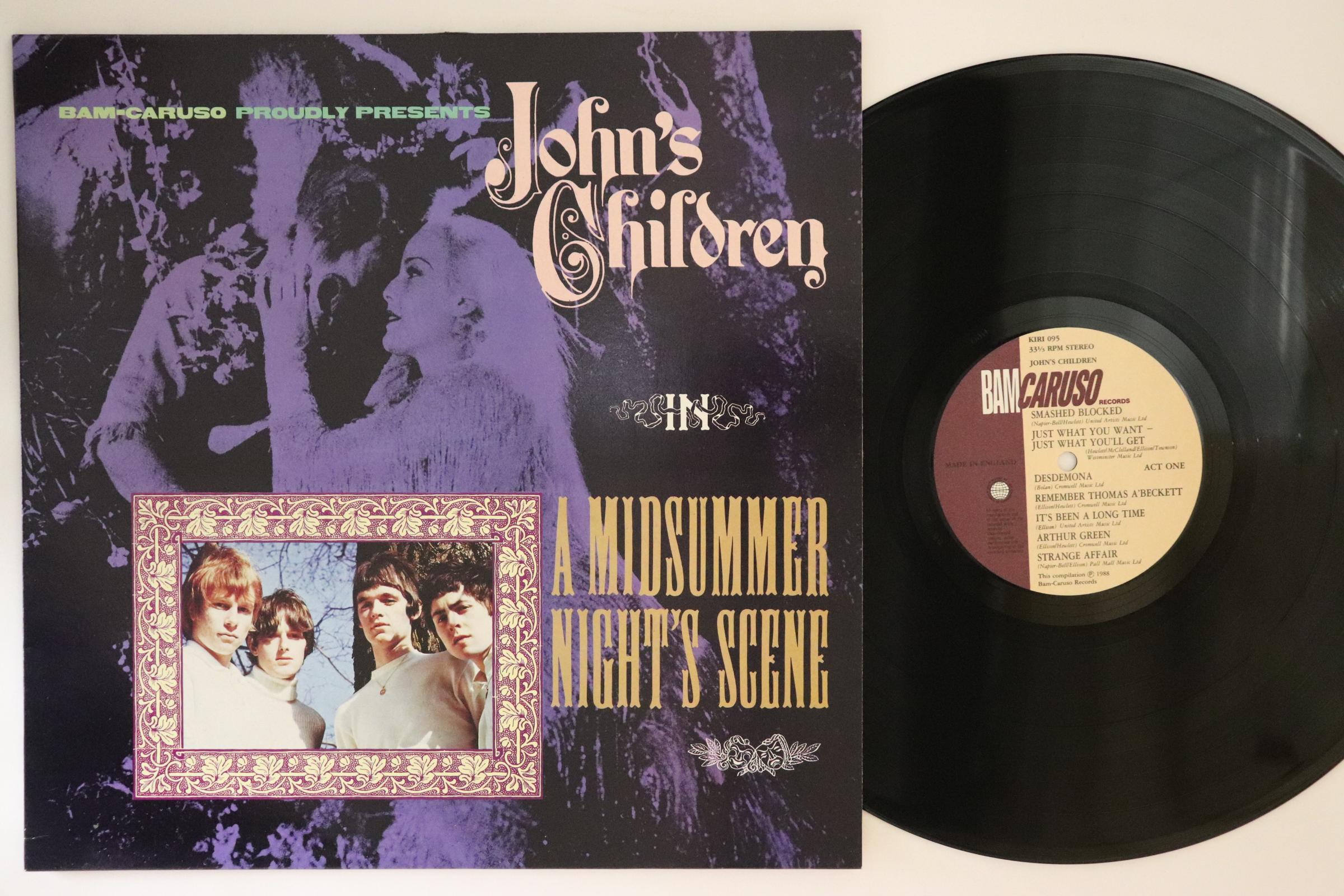 

LP Record JOHNS CHILDREN A Midsummer Nights Scene KIRI095 BAMCARUSO 1988 UK Rock Used