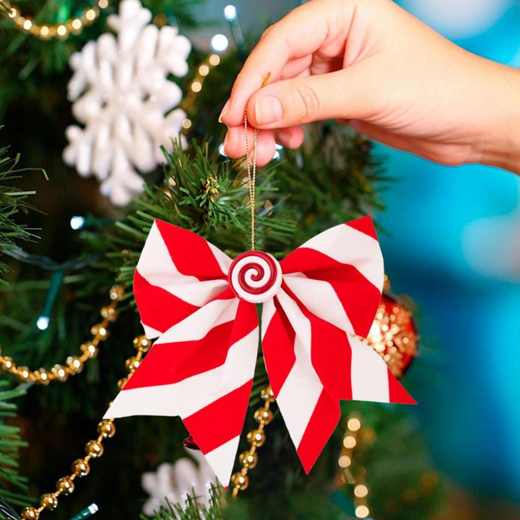 Christmas Bows 12 Pieces Festive Holiday Ornaments Christmas Bows Decorations For Garland Indoor Outdoor Wedding Party Staircase