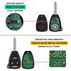 Replacement Keyless Entry Remote Car Key Fob KOBDT04A 315MHz 4 Button for Chrysler 300 2005 2006 2007 2008, for Dodge Charger 2006 2007