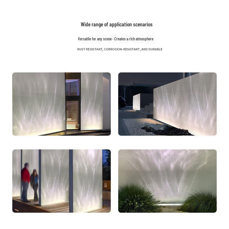 Outdoor Waterproof Dynamic 3D Water Ripple Wall Washer Light