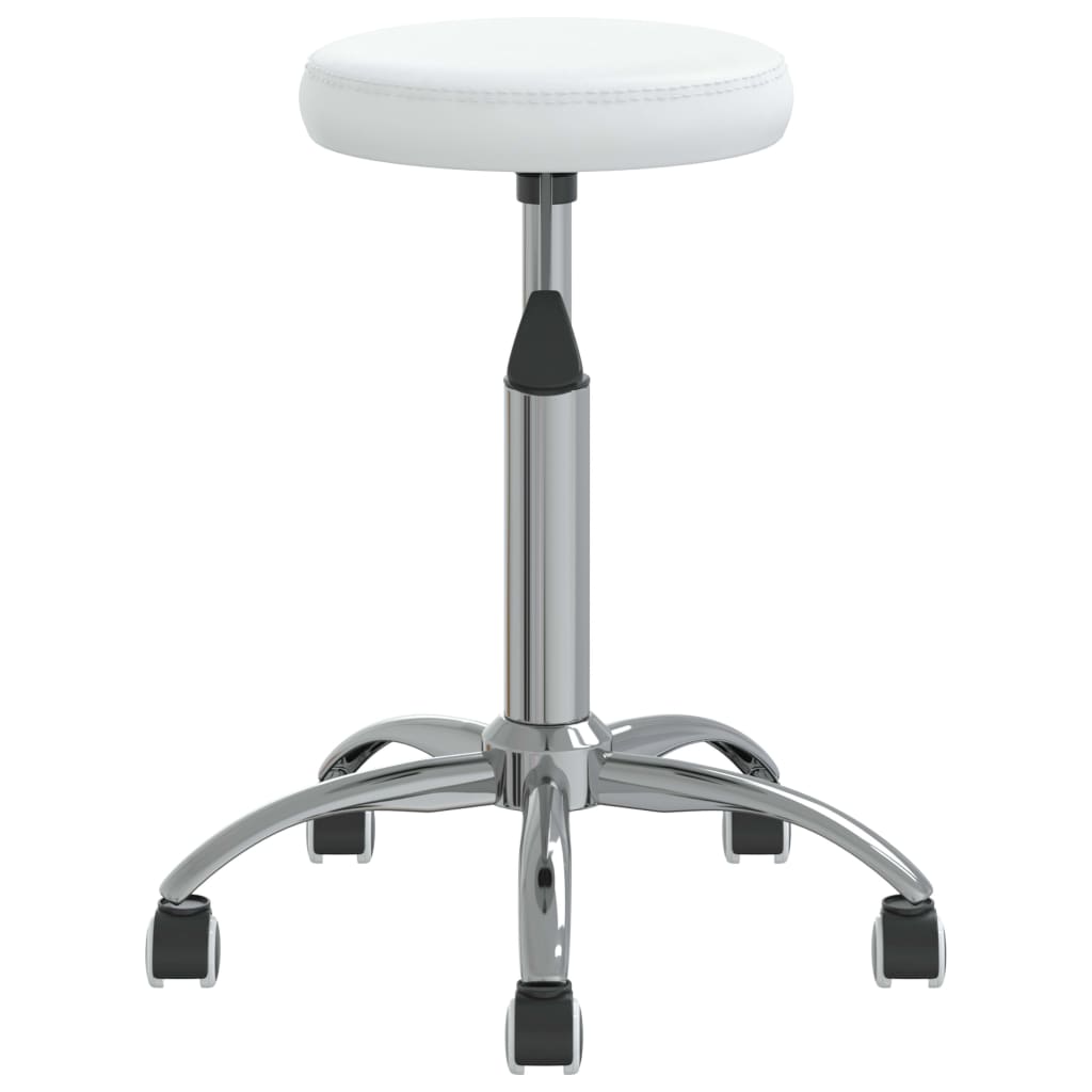 Vidaxl Swivel Office Chair, White, Faux Leather