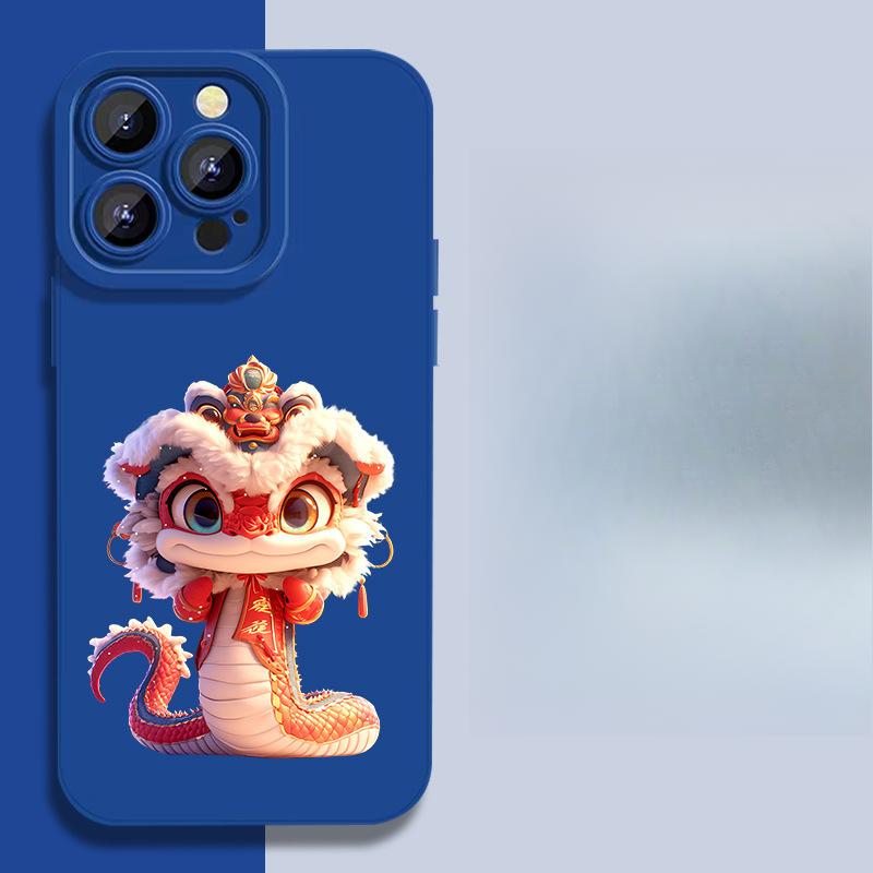 

Год Змеи Подходит для Apple 16/15 Plus Матовый 14 Силиконовый 13mini Чехол 12promax Чехол для телефона Apple 13PROMAX