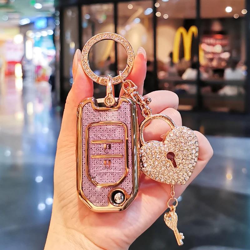 Suitable For Honda Keycase Life Civic Accord Crv Fit Xrv Crider Jade Vezel Keycover Key Shell Keychain Buckle