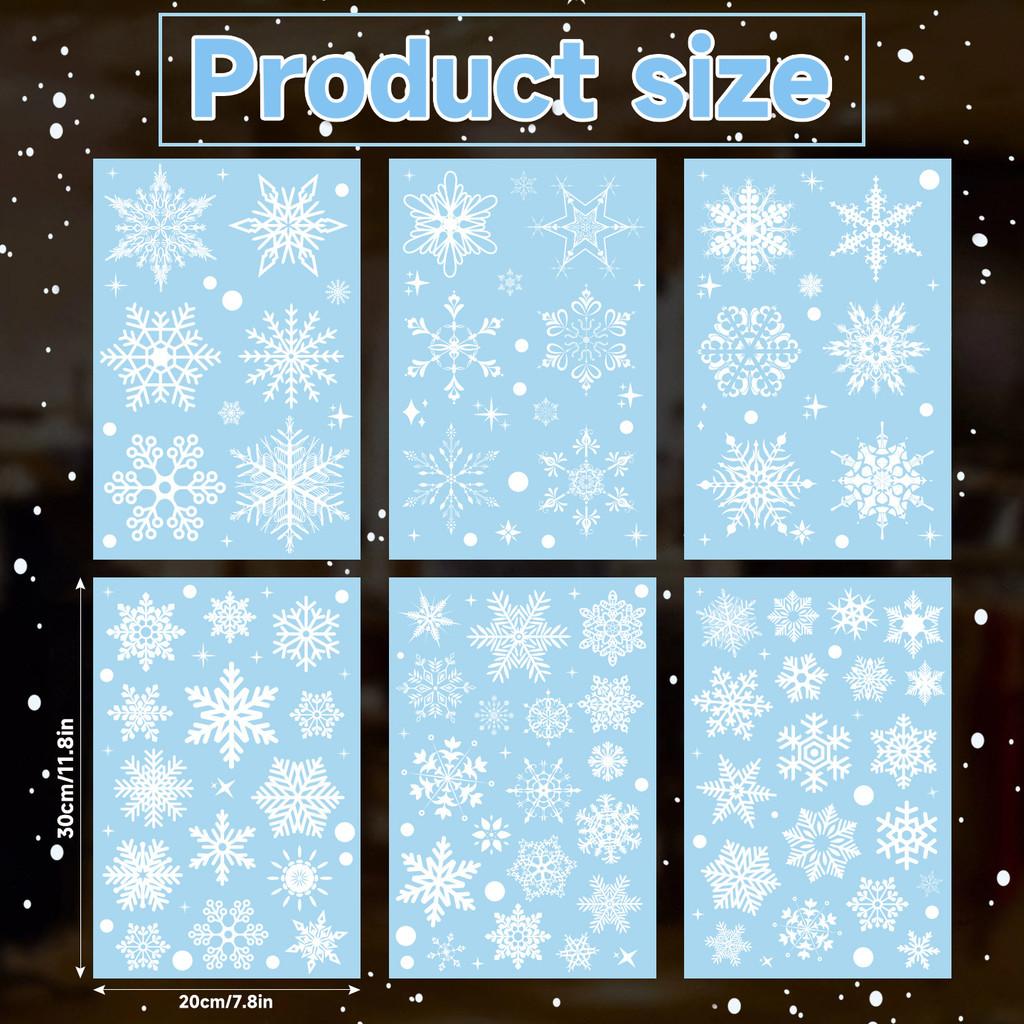 Snowflake Christmas Window Decals Set With Pvc Material For Festive Display