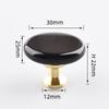 30×20mmSmall Oval Furniture Handle Brass Jewelry Box Drawer Door Knob Cupboard Dressing Cabinet Pulls Crystal Agate Stone Handle