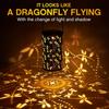 Solar Lantern Light Dragonfly Outdoor Hanging GardenMetal Decor Lanterns-Waterproof LED Decorative Lights
