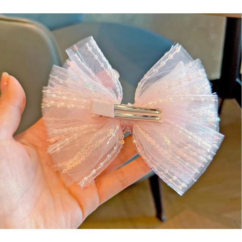 1 Stück Neue Schöne Prinzessin Engelsflügel Pailletten Schleife Mädchen Haarnadeln Kinder Kopfschmuck Haarspangen Haarspangen Haaraccessoires