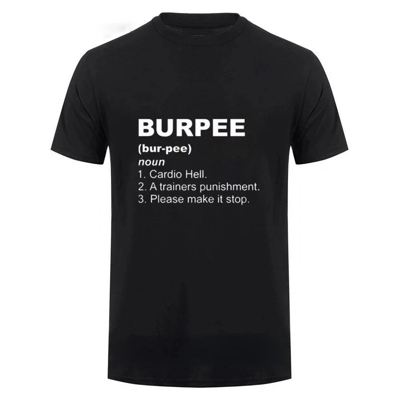 Men's T-shirt Crossfit Workout Burpee King Letter Printed Women T-shirt Boyfriend Husband Dad Funny Men's Summer Short Sleeved