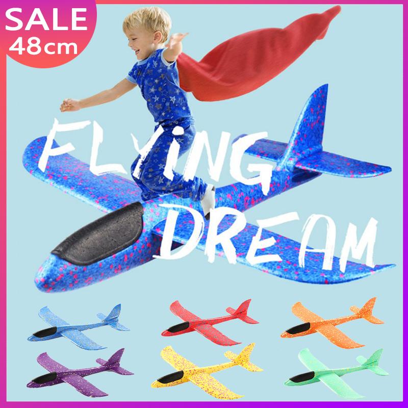 48Cm Children Big Foam Aircraft Toy Epp Hand Throw Flight Glider Toy Diy Aircraft Model Resistant Breakout Party Gamegift Toys